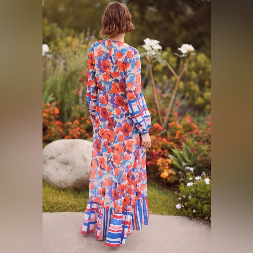 Anthropologie PatBO Violet Tie-Front Cover-Up Dress - Picture 4 of 8